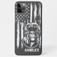 Cachorro Patriota Americano Boston Terrier Bandeir