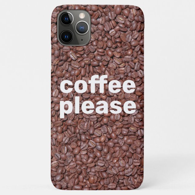 Capa Para iPhone 11 Pro Max Café, por favor (Verso)