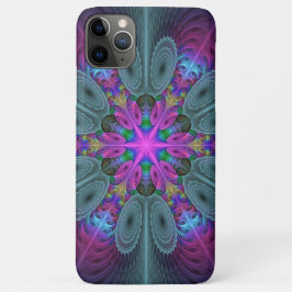 Capa Para iPhone 11 Pro Max Caleidoscópio de Arte Fractal de Greve Colorida Ma