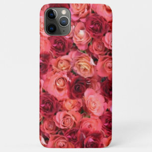 Capa Para iPhone 11 Pro Max CAMPO DE ROSA VERMELHA DE TINTA, Falso