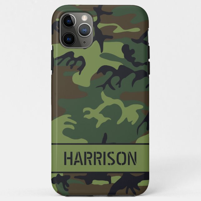 Capa Para iPhone 11 Pro Max Camuflagem (Verso)