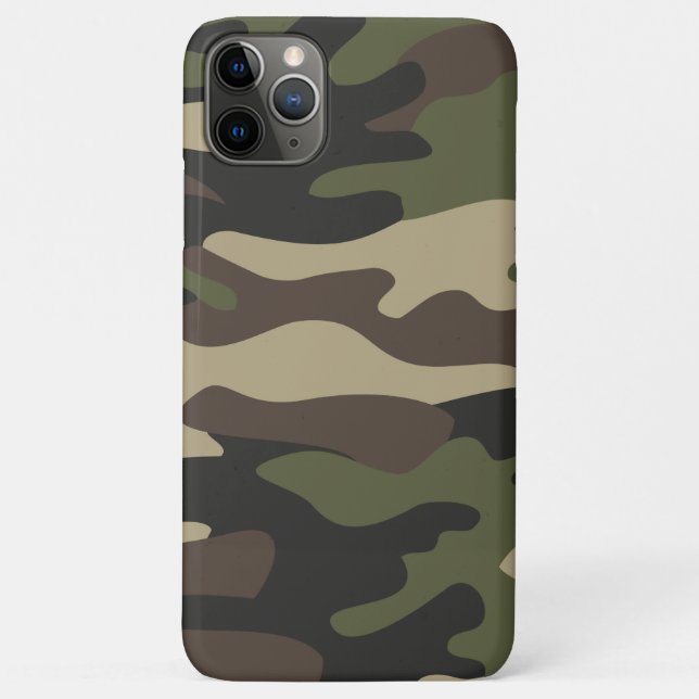 Capa Para iPhone 11 Pro Max Camuflagem do Exército (Verso)