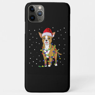 Capa Para iPhone 11 Pro Max Cão de Natal Chihuahua