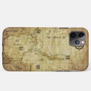 Capa Para iPhone 11 Pro Max Caribe - mapa antigo...