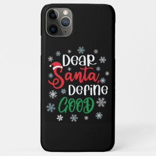 Capa Para iPhone 11 Pro Max Caros Papais noeis definem um bom Natal engraçado