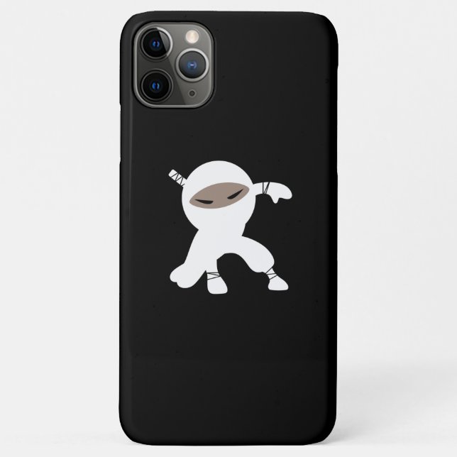 Capa Para iPhone 11 Pro Max Cartoon Little Ninja Warrior (Verso)