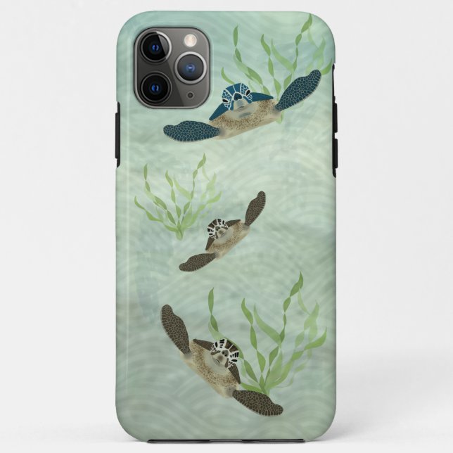 Capa Para iPhone 11 Pro Max Casemato de tartarugas marinhas iPhone 11 Caso (Verso)