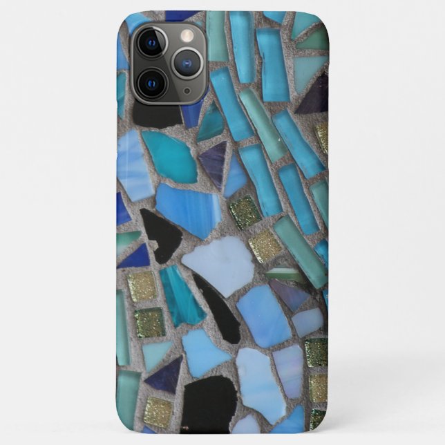 Capa Para iPhone 11 Pro Max caso de arte em pedra de vidro mosaico (Verso)