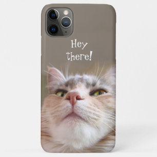Capa Para iPhone 11 Pro Max Cat com mensagem