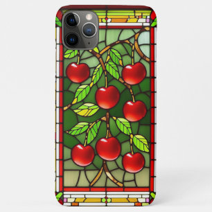 Capa Para iPhone 11 Pro Max 🍒 Cereja Fresca ✨ Design Estético de Frutas Verme