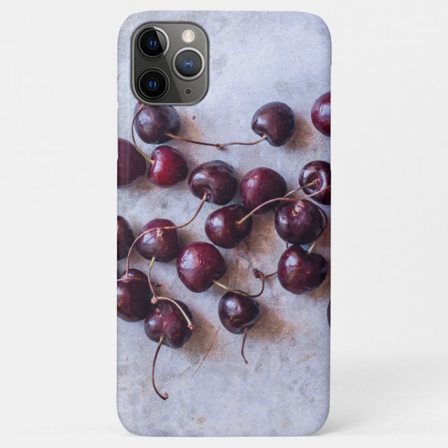 Capa Para iPhone 11 Pro Max Cerejas  (Verso)