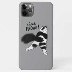 Capa Para iPhone 11 Pro Max Check Meowt (Verificar forma) - Parcelho de Gato B