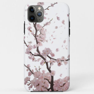 Capa Para iPhone 11 Pro Max Cherry Blossom Elegance - iPhone Floral Minimalist