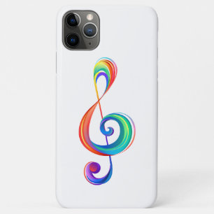 Capa Para iPhone 11 Pro Max Clef (trecho de arco-íris)
