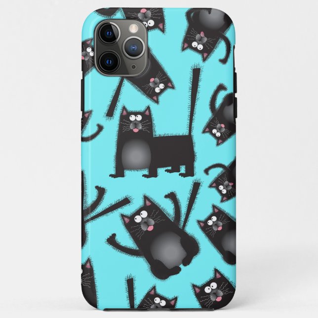 Capa Para iPhone 11 Pro Max cobrir de celular preto gorducho (Verso)