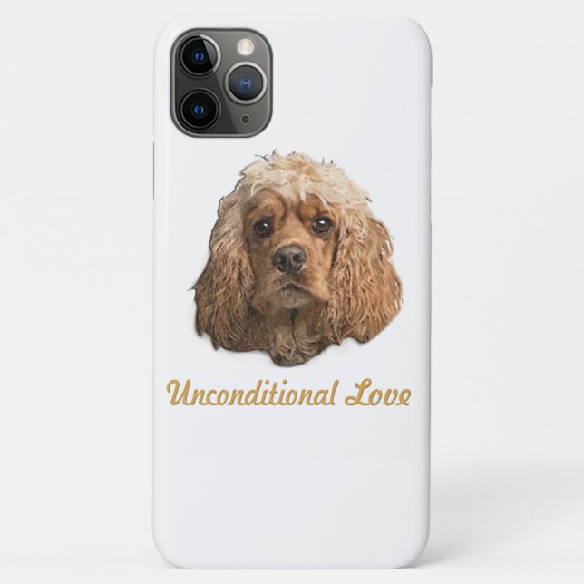 Capa Para iPhone 11 Pro Max cocker Spaniels (Verso)