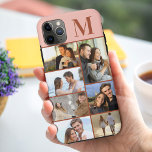 Capa Para iPhone 11 Pro Max Colagem de Fotos Monogramas 7 em Terracotta Peach<br><div class="desc">Capas de iphone de colagem de fotos monograma que você pode personalizar com 7 de suas fotos favoritas e suas iniciais. O modelo está pronto para que você adicione suas fotos, trabalhando de cima para baixo no lado esquerdo e de cima para baixo no lado direito. O design tem uma...</div>