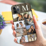 Capa Para iPhone 11 Pro Max Colagem de Fotos Monogramas 7 na Madeira Escura<br><div class="desc">Capas de iphone de colagem de fotos monograma que você pode personalizar com 7 de suas fotos favoritas e suas iniciais. O modelo está pronto para que você adicione suas fotos, trabalhando de cima para baixo no lado esquerdo e de cima para baixo no lado direito. A design tem um...</div>