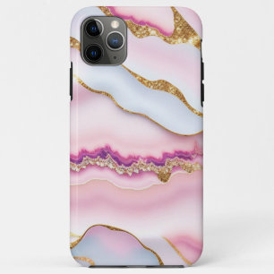 Capa Para iPhone 11 Pro Max Coleção de Tendências de Agatos de Mármore Cor-de-