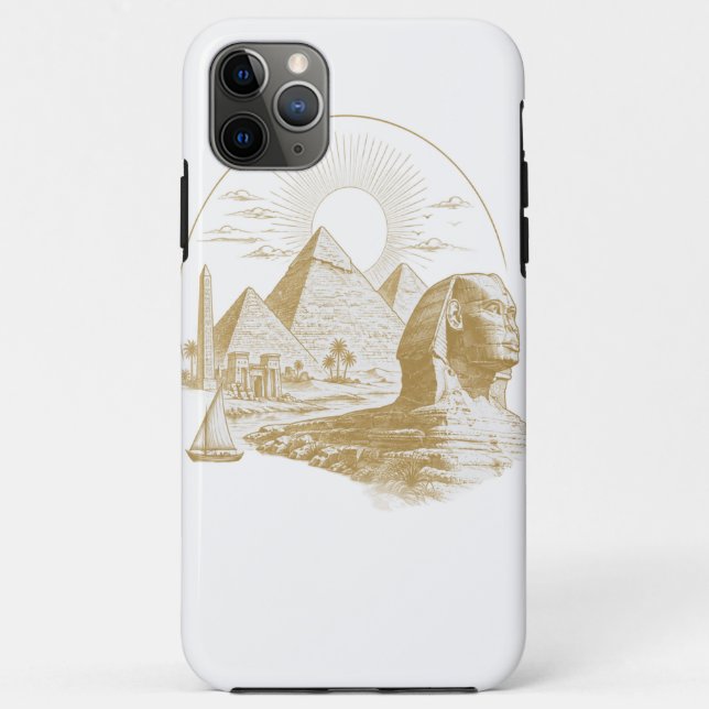 Capa Para iPhone 11 Pro Max Coleção do Antigo Egito (Verso)