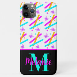 Capa Para iPhone 11 Pro Max Confete Fluorescente de Ação de Laser Neon Brilhan