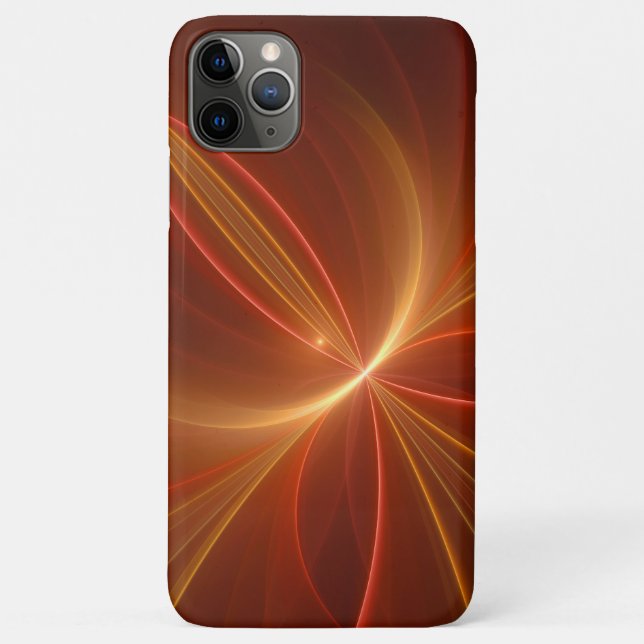 Capa Para iPhone 11 Pro Max Cores Quentes Modernas de Arte Fractal Mística Abs (Verso)