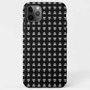 Capa Para iPhone 11 Pro Max crânio assustador em um fundo preto