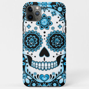 Capa Para iPhone 11 Pro Max Crânio Azul