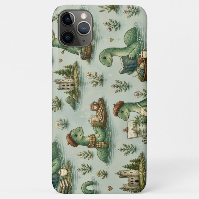 Capa Para iPhone 11 Pro Max Criptídeos Aconchegantes Nessie Monstro do Lago Ne (Verso)