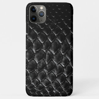 Capa Para iPhone 11 Pro Max Crocodilo Preto Moderno
