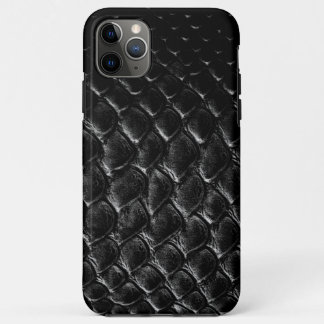 Capa Para iPhone 11 Pro Max Crocodilo Preto Moderno