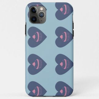 Capa Para iPhone 11 Pro Max cupcake coração azul turquesa