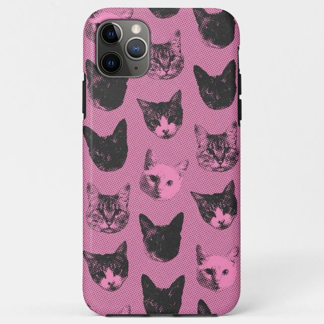Capa Para iPhone 11 Pro Max Cute Pink Cat iPhone Case – Soft Aesthetic Vibes (Verso)