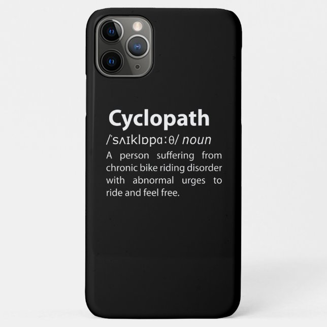 Capa Para iPhone 11 Pro Max Definição de Dicionário Cyclopath Funny (Verso)
