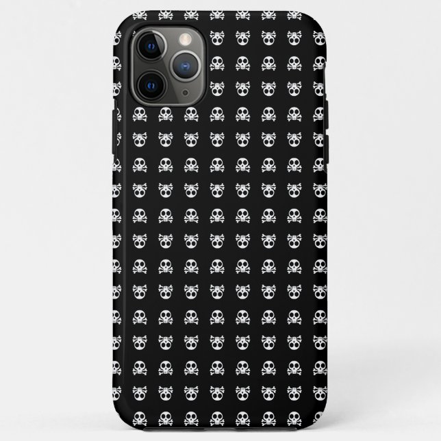 Capa Para iPhone 11 Pro Max Desenho de Caveira Pirata (Verso)