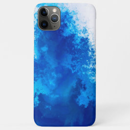 Capa Para iPhone 11 Pro Max design de cor sólida azul abstrato