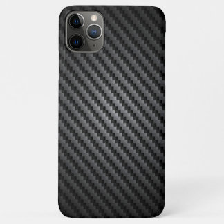 Capa Para iPhone 11 Pro Max Design de fibra de carbono