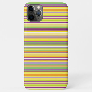 Capa Para iPhone 11 Pro Max design de listras coloridas fofas