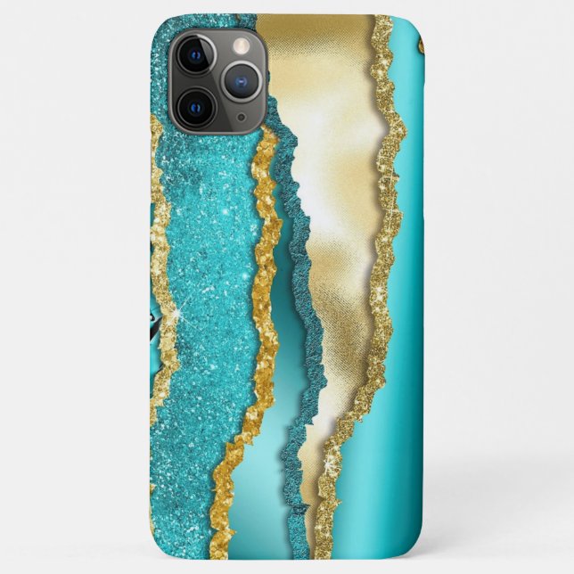 Capa Para iPhone 11 Pro Max design de ouro Sparkle bonito (Verso)