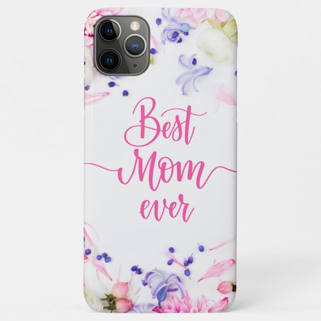 Capa Para iPhone 11 Pro Max Dia de as mães Feliz (Verso)