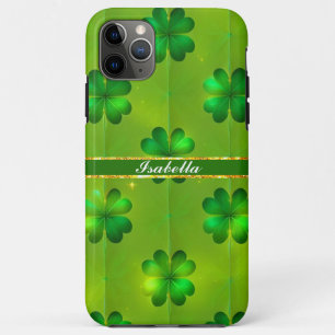 Capa Para iPhone 11 Pro Max Dia de São Patrício Clover 4 Lista Coleção Popular