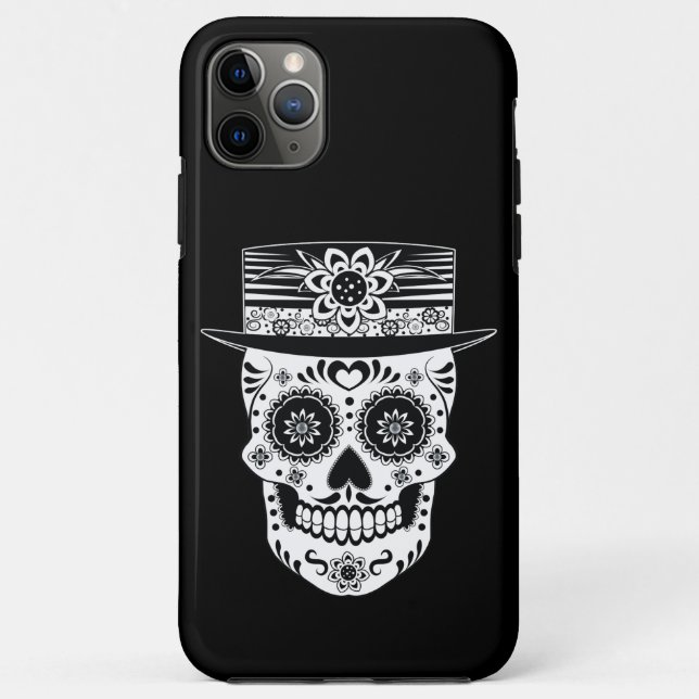 Capa Para iPhone 11 Pro Max Dia do Crânio do Açúcar Morto (Verso)