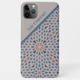 Capa Para iPhone 11 Pro Max "Diga Queijo" com Padrões Orgânicos de Cor Molhada