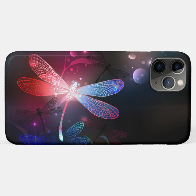 Capa Para iPhone 11 Pro Max Dragonfly vermelha (Verso (horizontal))