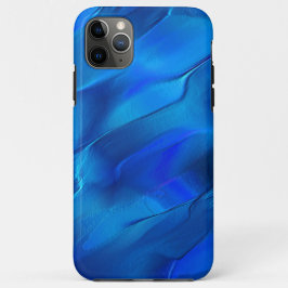 Capa Para iPhone 11 Pro Max Dunas metálicas em tons de azul vívido