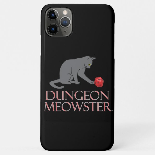 Capa Para iPhone 11 Pro Max Dungeon Meowster Funny RPG Cat with Dice (Verso)