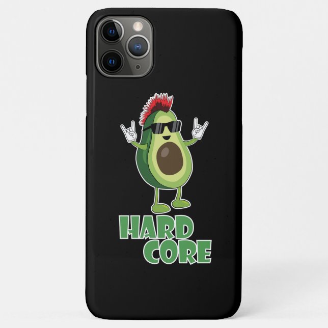 Capa Para iPhone 11 Pro Max Duro Core Avocado Funny (Verso)