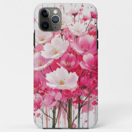 Capa Para iPhone 11 Pro Max Elegância de Cherry Blossom - Design Floral de Aqu