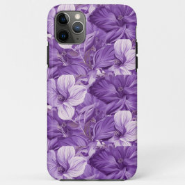 Capa Para iPhone 11 Pro Max Elegant floral pattern in purple tones