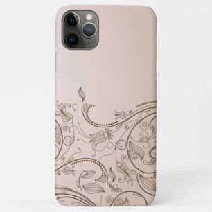 Capa Para iPhone 11 Pro Max Elegante Redemoinho Floral